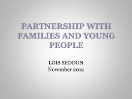 Partnership with Families and Young People