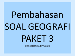 Pembahasan Soal Try Our Geografi paket 3