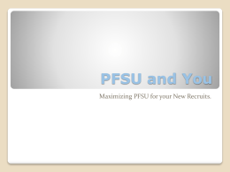 PFSU and You