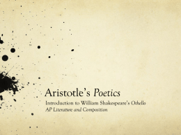 Aristotle`s Poetics Powerpoint