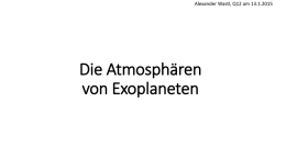 Die Atmosphären von Exoplaneten - Anton-Bruckner