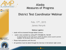 AMP DTC 2-17-2015 - Alaska Measures of Progress
