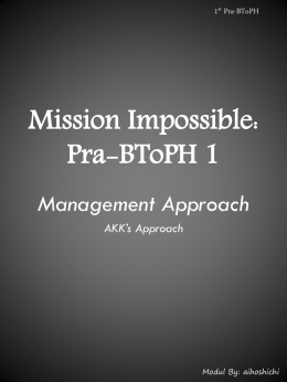 Pra-BToPH 1–Manajemen Approach