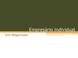 Empresário Individual - Blog do Professor Thiago Gomes