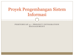 ppsi &ndash; pertemuan 4 &ndash; project integration