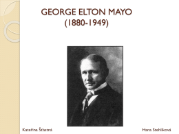 GEORGE ELTON MAYO (1880