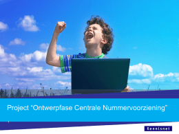 Presentatie project “Ontwerpfase Centrale