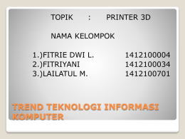 Tugas Presentasi PTIK (Printer 3D)