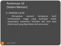 Pert.10 Sistem Memori Lanjutan