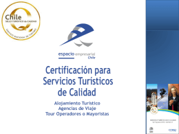 sistema de certificación de calidad para los servicios turísticos