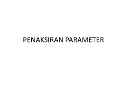 Penaksiran parameter