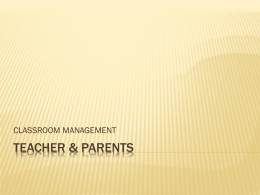 TEACHER & PARENTS