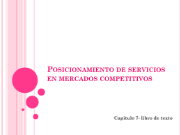 Posicionamiento de servicios en mercados competitivos