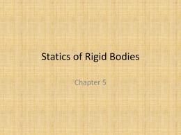 Statics of Rigid Bodies