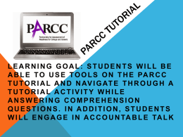 PARCC tutorial comprehension check