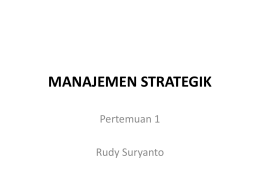 manajemen strategik #1 2013