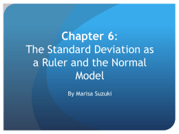 Chapter 6: The Standard Deviation as a Ruler and the Normal Model