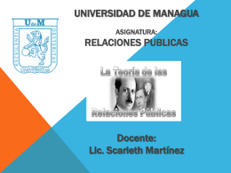 UNIVERSIDAD DE MANAGUA primera clase Relaciones Publicas