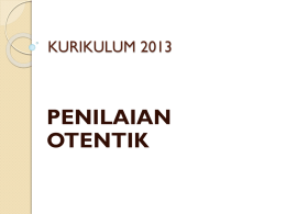 Penilaian Otentik Kurikulum 2013