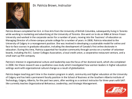Dr. Patricia Brown