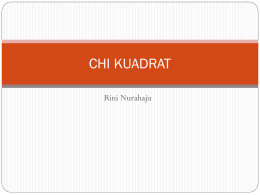 CHI KUADRAT - Psikologi UHT 2012