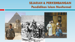 Pendidikan Islam Nonformal (Sejarah
