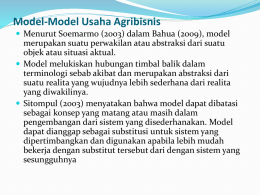Model-Model Usaha Agribisnis