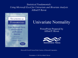 Univariate Normality
