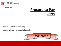 Procure to Pay - Temple University