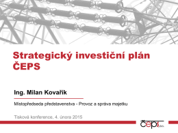 Ing. Milan Kovařík - Strategický investiční plán ČEPS