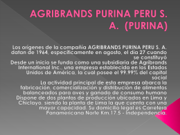 AGRIBRANDS PURINA PERU SA (PURINA) Los