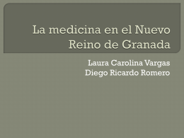 La medicina en el Nuevo Reino de Granada