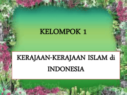 KERAJAAN-KERAJAAN ISLAM di INDONESIA
