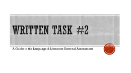 A Guide to Written Task #2