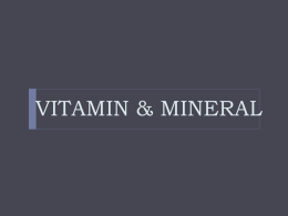 VITAMIN & MINERAL