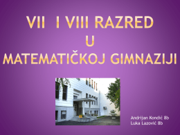 Luka Lazovic - Srpski u Matematičkoj gimnaziji