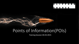 Point of Information(POI*s)