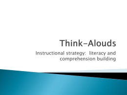 Think Alouds Powerpoint
