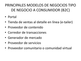principales modelos de negocios tipo de negocio a consumidor (b2c)