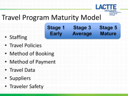 Travel Program Maturity Model