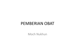 PEMBERIAN OBAT - WordPress.com