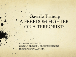 Gavrilo Princip A FREEDOM FIGHTER OR A - amber