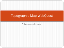 Topographic Map WebQuest - 8th Grade Science Field Guide