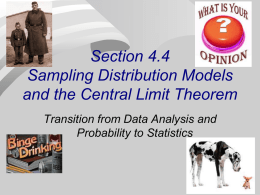 Section 4.4 Sampling Distributions