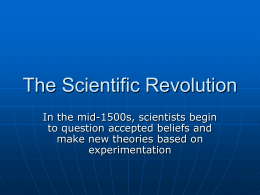 22.1 The Scientific Revolution