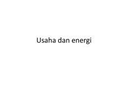 Usaha dan energi