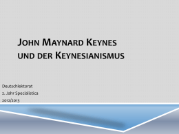 John Maynard Keynes und das Keynesianismus