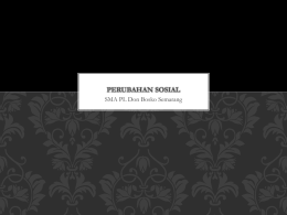 PERUBAHAN SOSIAL