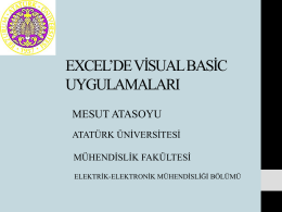 excelde visual basic (M Atasoyu)