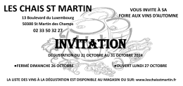 INVITATION - les chais st martin